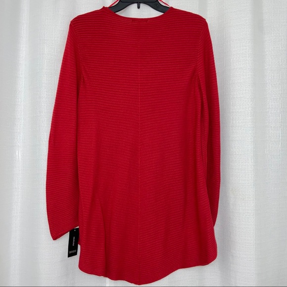 ALFANI Ribbed Snap-Detail Sweater - Picture 3 of 4